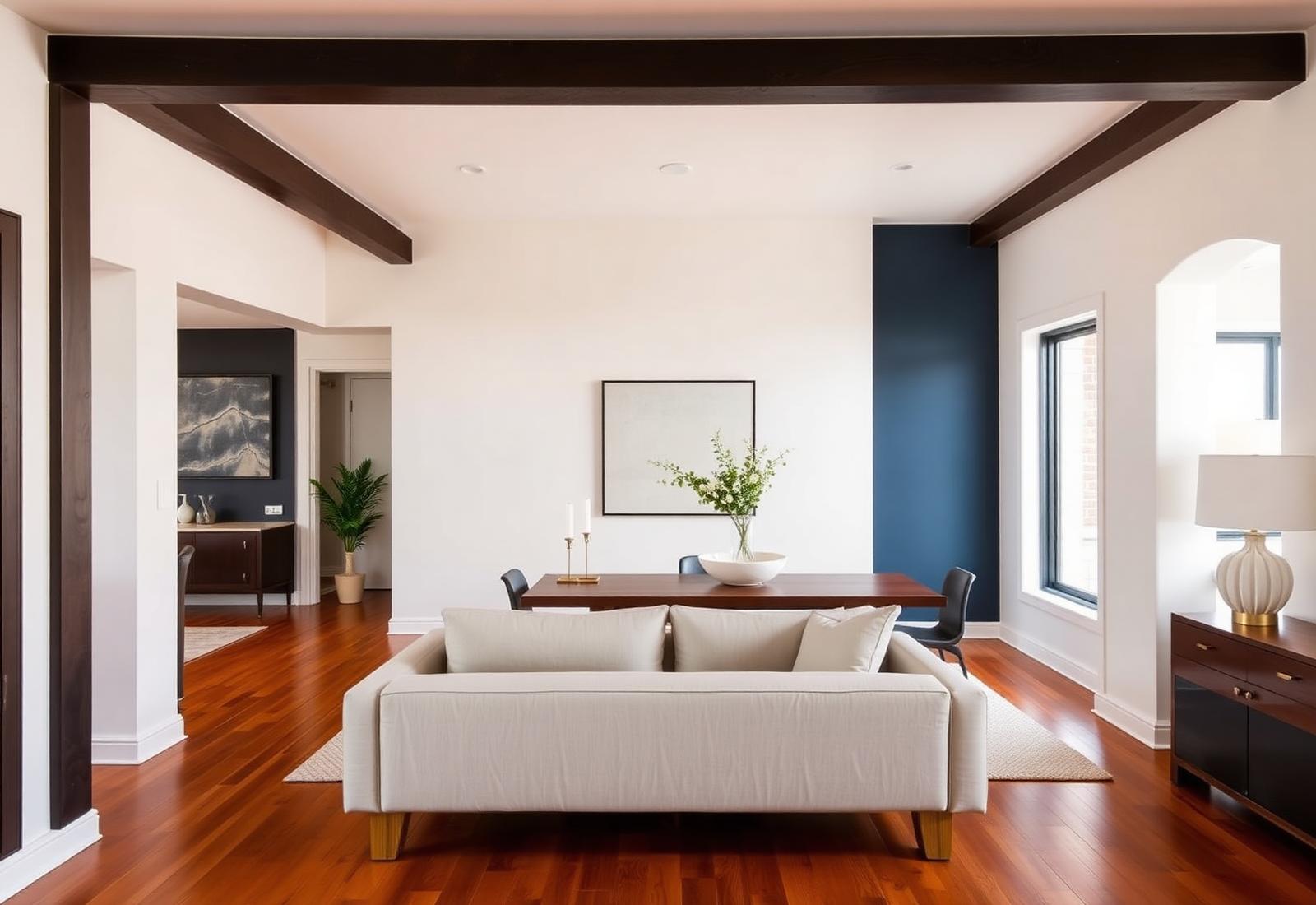 Interior remodelado con acabados terminados